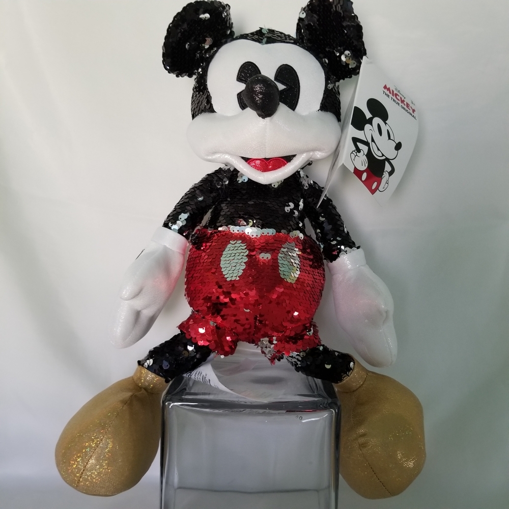 Reversible Sequin Mickey Mouse Plush 15"